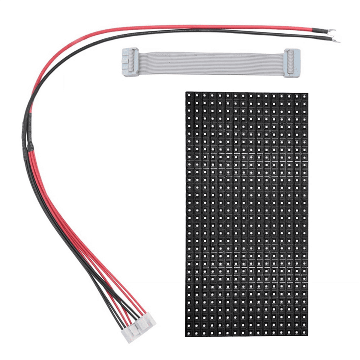 10Pcs P10 Full Color Outdoor LED Module HUB75 SMD3535 32x16 Pixels LED Display Panel 320x160mm 1/4S Driver,10 x LED Display Unit Board 10 x Power cord 10 x cable,Black