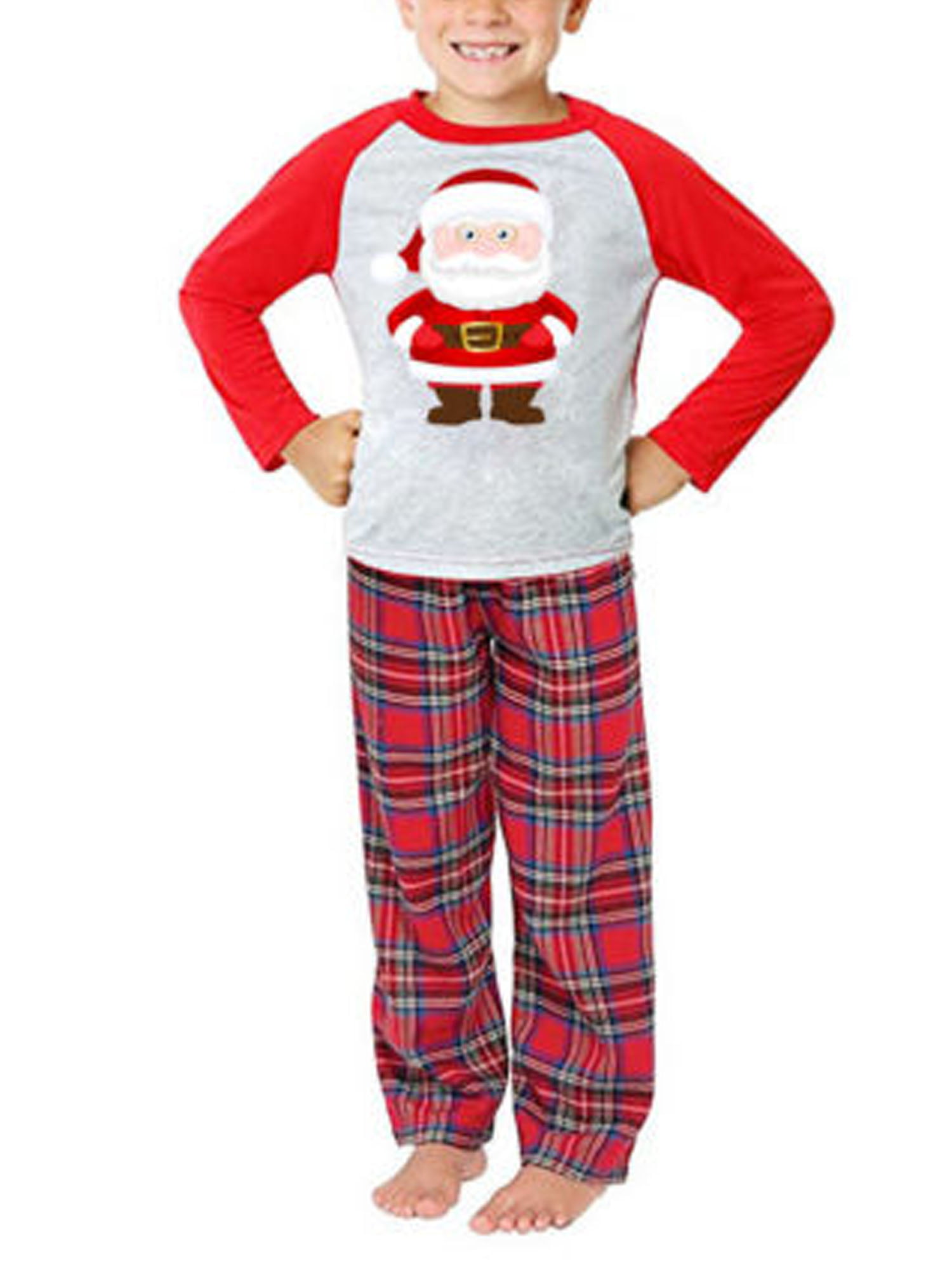 Rudolph Matching Family Christmas Pajamas Unisex Kids Rudolph Hooded Union Suit