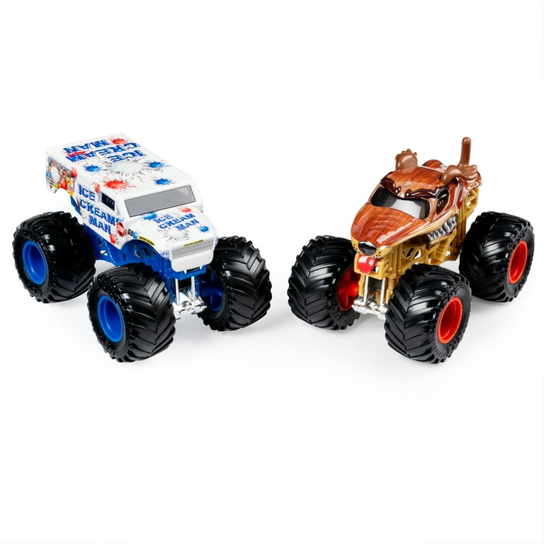 Monster Jam, Official Radical Rescue vs. Earth Shaker Die-Cast Monster  Trucks, 1:64 Scale, 2 Pack