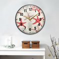 thumbnail image 2 of Yayeee Wall Clock Battery Operated 9.5" Silent Non-Ticking for Living Room, Brown Starfish, 2 of 8