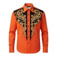 thumbnail image 4 of Camisetas de Navidad de Manga Larga de los Hombres de Moda Casual de Manga Larga Turndown Collar Blusa para Primavera Invierno Al Aire Libre Diario, 4 of 4