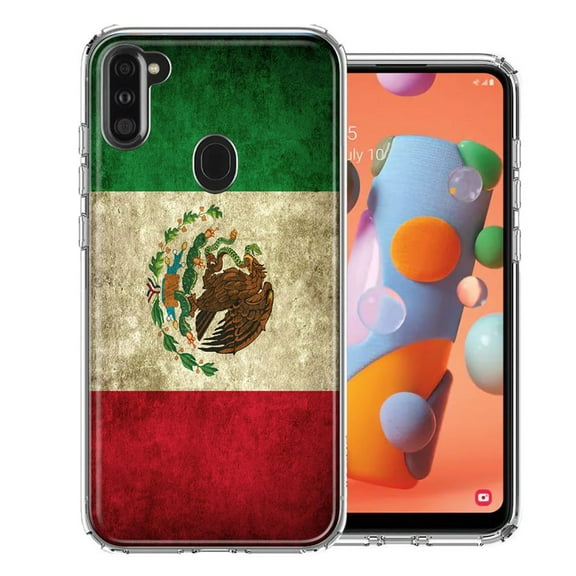 MUNDAZE For Samsung A11 Mexico Flag Design Double Layer Phone Case Cover