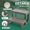 thumbnail image 3 of NAIZEA Universal 2 Slip-Resistant Spa & Hot Tub Steps, Outdoor Steps Hot Tub Stairs Above Ground Pool Steps Patio Steps for Outdoor/Indoor, 23.6"W x 16.9"H, 3 of 8