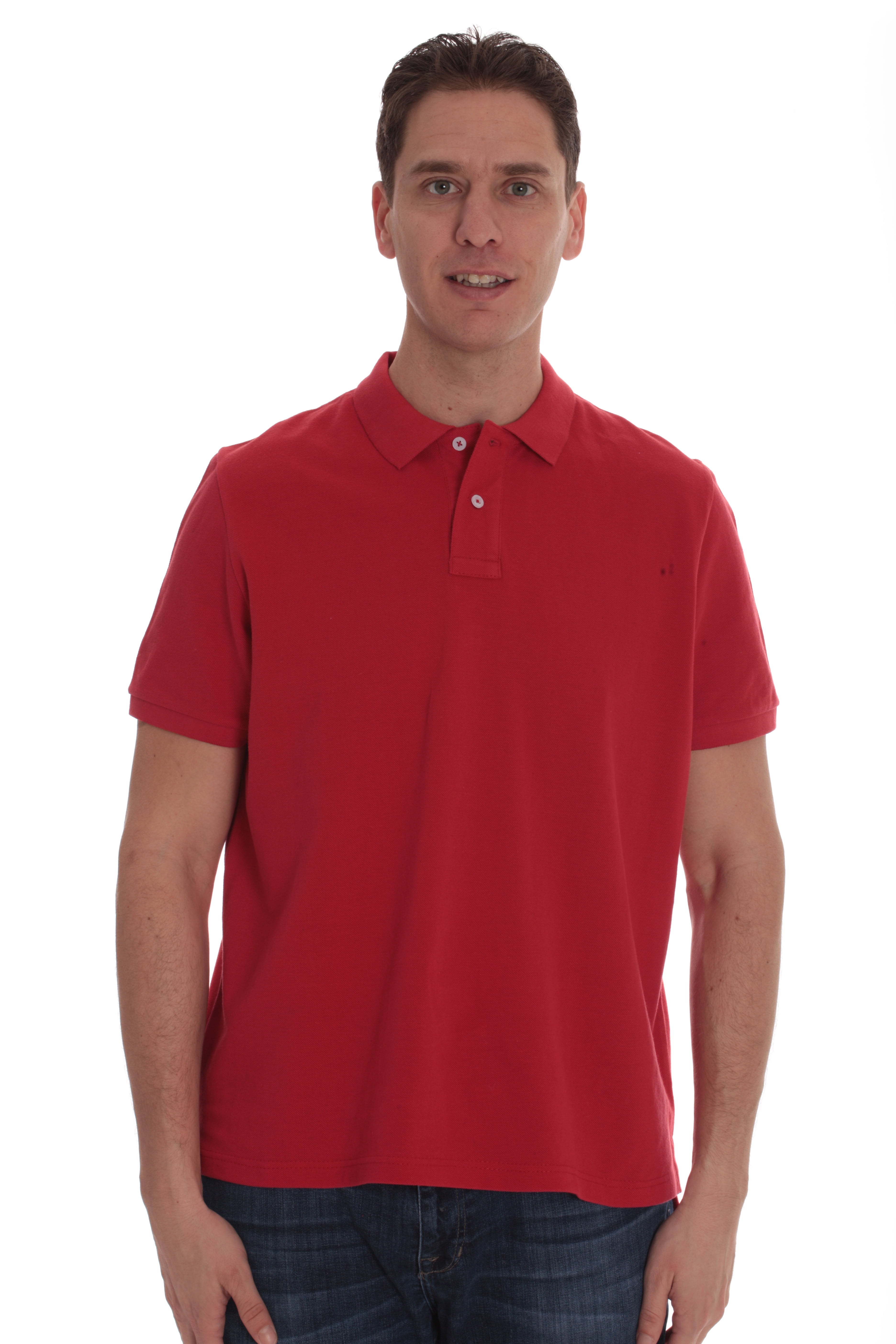 Whiskey and Oak Classic Fit Short Sleeve Polo Shirts for Men (Red ...