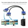 thumbnail image 3 of VGA Y Cable 1:2 Dual Monitor VGA Splitter Cable VGA Y Cable 1 Male to 2 Female Converter Adapter Video Cable for Screen MirroringVGA connector cable 1 in 2 male to female 0.3 m for, 3 of 5