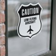 thumbnail image 4 of Caution Low Flying Aircraft (2 Pack) 6 inch X 6 inch Shield Shaped Heavy Duty 3.2 mil Vinyl Decals Weather Resistant Made in the USA, 4 of 5