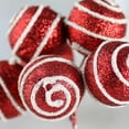 thumbnail image 2 of 24 Sparkling Red Swirl Ball Picks for Holiday Decoration and Crafts by Factory Direct Craft, 2 of 5