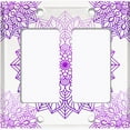 thumbnail image 6 of Metal Light Switch Plate Cover Mandala Purple Flower Tile Pattern MDL100, 6 of 13