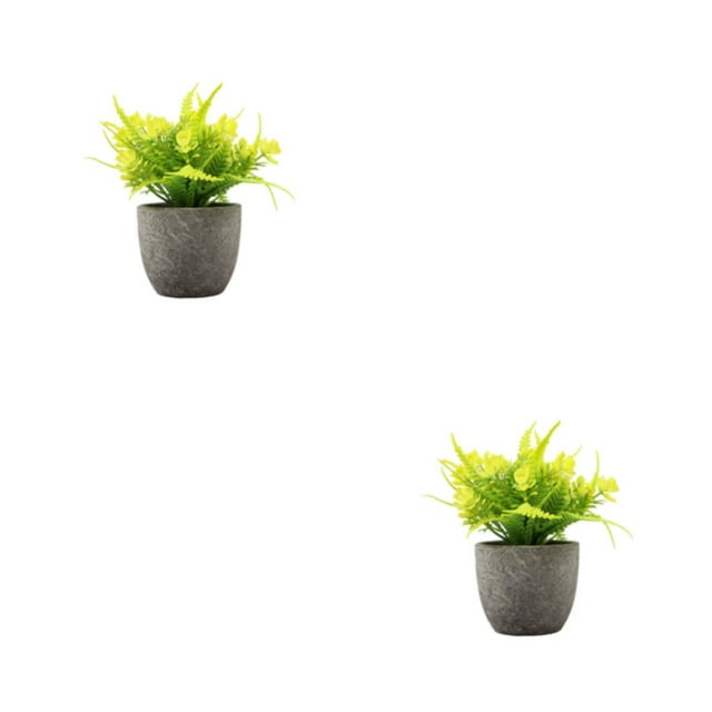 kurtrusly Realistic Artificial Succulent Low Maintenance Elegant Easy To Clean Artificial Money Tree In Pot yellow rose 2Set