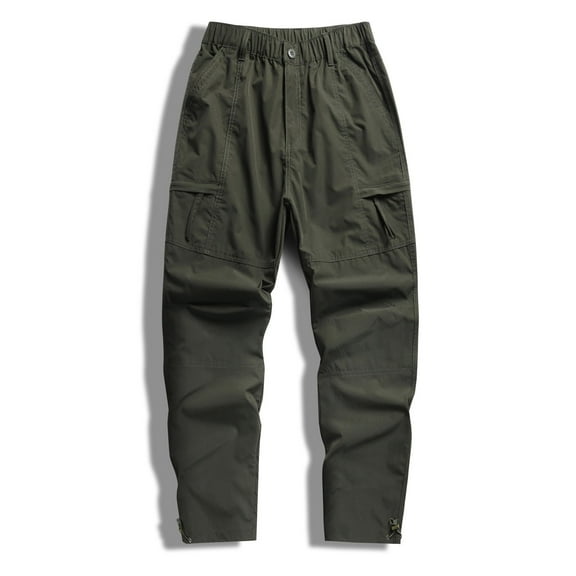 Dxzfnsa Men's Camo Cargo Work Pants Ripstop Lightweight Wild Army Military BDU Outdoor TrousersCargo Pants for Men,Army Green-3XL