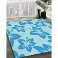 thumbnail image 3 of Ahgly Company Machine Washable Indoor Rectangle Transitional Tron Blue Area Rugs, 5' x 7', 3 of 7