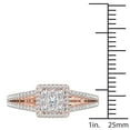thumbnail image 4 of 1/2 Carat T.W. Diamond Split Shank Cluster Halo 10kt Rose Gold Engagement Ring, 4 of 4