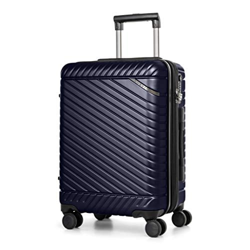 Bugatti - Moscow Collection - Carry-on luggage with silent Japanese 360° Spinner Wheels. Made of lightweight and resistant 100% polycarbonate - Navy