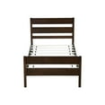 thumbnail image 6 of Noble House 79" Twin Bed, Solid Rubber Wood Frame with Headboard and Footboard, Minimalist Bedroom, Espresso, 6 of 9