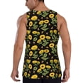 thumbnail image 3 of Gaeub Bees and Sunflowers Men's Athletic Tank Top, Workout Sleeveless Shirts, Running Tank Tops for Gym, Running, Training - XX-Large, 3 of 9