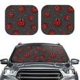 thumbnail image 2 of Haiem Red Ladybugs On Dark Background Car Windshield Sun Shade (2 Pieces) Foldable Windshield Sun Shade Car Accessories for Truck SUV Pickup-Small, 2 of 7