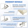 thumbnail image 3 of Uxcell A5 3 Hole Ring Binder Mechanisms, 2 Set 0.79" D Ring Replacement Binder Planner Loose Leaf Binding Spines for Organizers DIY Fill Paper Storage Folder Accessories, 20mm Silver Tone, 3 of 6