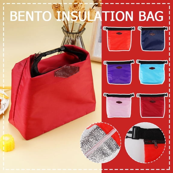 OPDBN Light Blue Bento Insulation Bag Cooler Bag Ice Pack Lunch Box Bag Lunch Bag Bento Bag Picnic Bag