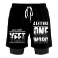 thumbnail image 2 of Jey Uso Four Letters One Word Shorts Cosplay Women Men HipHop Streetwear Short Pants, 2 of 3