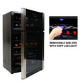 thumbnail image 2 of Koolatron 29 Bottle Dual Zone Wine Cooler Freestanding Wine Fridge, 2 of 9