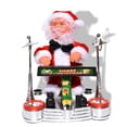 thumbnail image 1 of Bewildely Muñeco de Papá Noel para Navidad/Navidad, instrumento para jugar, regalo, decoración, Año Nuevo, sacudir la cabeza, cantar, adorno que Kits de decoración para fiestas No.03 Bewildely HA008653-03B, 1 of 6