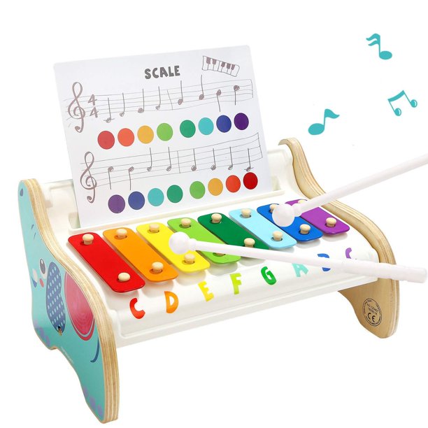 TOP BRIGHT Xylophone for Kids, Wooden Toy for 18 Month Old Children