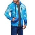 thumbnail image 2 of Naloa Blue Shell Men’s Hoodies, Zip up Hoodie, Sweatshirts,Hoodies for Men Sizes S-3XL-X-Large, 2 of 5