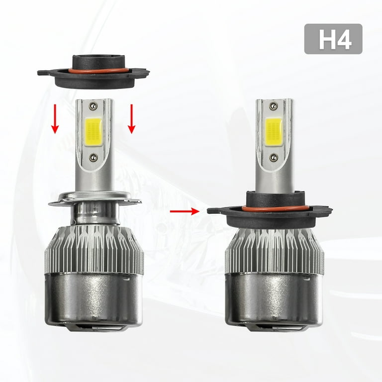 2pcs H4 LED Headlight Adapter Base Bulb Sockets Retainer Holder Universal  for Car Auto Black 