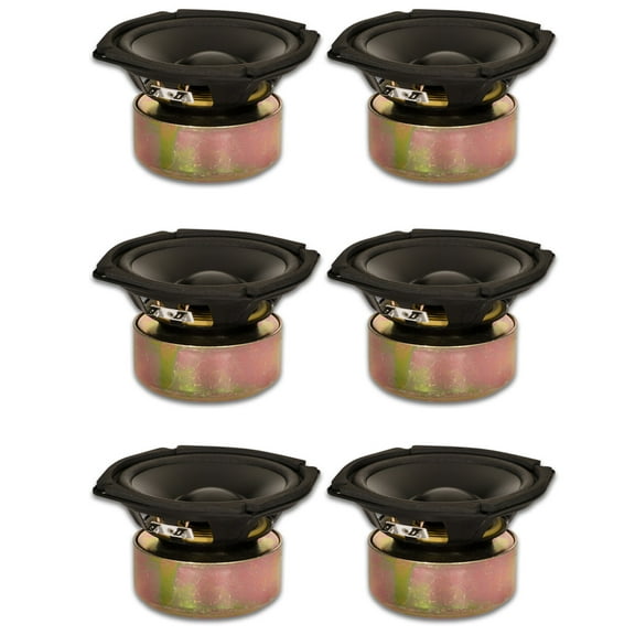 6 Goldwood Sound GW-205/4S Shielded 5.25" Woofers 130 Watt each 4ohm Replacement Speakers