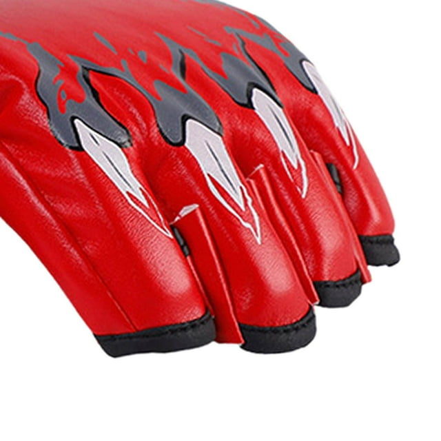 Langgg Gants de Boxe Respirants Équipement de Protection pour Hommes Femmes Sac de Frappe Griffe de Tigre Rouge