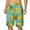 Blue, variant on IROINNID Men's And Big Men's Casual Hawaiian Style Elastic Waist Printed Loose Beach Shorts