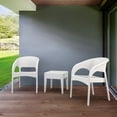 thumbnail image 6 of Luxury Commercial Living 3-Piece White Patio Seating Conversation Set 32", 6 of 6