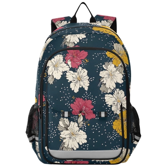 ALAZA Beautiful Hibiscus Flower Laptop Backpack Purse Travel Bag Casual School Bookbag Rucksack for Women Men