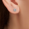 thumbnail image 4 of Natalia Drake 1/10 Cttw Diamond Miracle Plate Stud Earrings for Women in Sterling Silver, 4 of 5