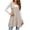 Beige khaki, variant on Womens Sleeveless Long Sweater Vest V Neck Casual Loose Knit A Line Flattering Tunic Top with Pockets