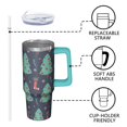 thumbnail image 3 of Christmas Snowman Stainless Steel 30oz Travel Coffee Mug, Winter Insulated Holiday Tumbler with Handle and Straw, Gift for Adults, 3 of 5