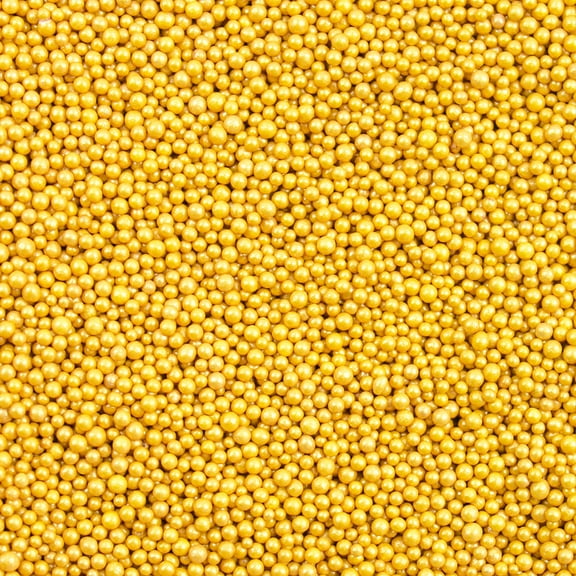 Krazy Sprinkles - Edible Gold Pearl Mini Beads - Vibrant Cookie Decorating, 1/2 Cup