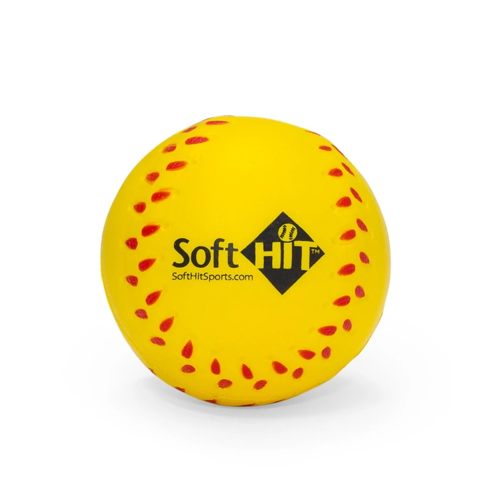 Soft Hit Soft Baseball/Softball Training Foam Ball (12 Pack, Yellow)