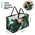 thumbnail image 2 of Mermaid Large Capacity Reusable Foldable Grocery Baskets with Storage Bag – Oxford Cloth Storage Basket for Easter, 2 of 7