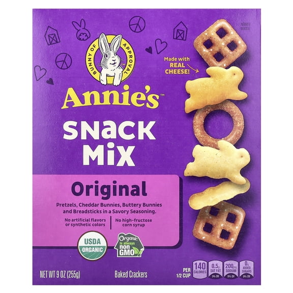 Annie's Organic Assorted Crackers and Pretzels Snack Mix, 9 oz