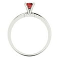 thumbnail image 4 of Clara Pucci 14K White Gold 0.5ct Garnet Solitaire Ring for Women, 4 of 8