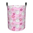thumbnail image 1 of Balery Sunflower Rabbit Cesta de ropa redonda con asas, impermeable, independiente, para ropa, juguetes, dormitorio y familia-Medium, 1 of 6
