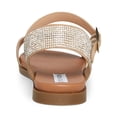 thumbnail image 2 of STEVE MADDEN Womens Beige Rhinestone Comfort Dina Round Toe Buckle Slingback Sandal 11 M, 2 of 4