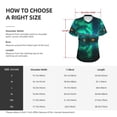 thumbnail image 4 of Fuzoiu Northern Lights Print Women's Classic V-Neck T-Shirt, Short Sleeve V Neck Tees for Casual Everyday Wear,Casual Fit Tee,Summer Fashion Tops-Small, 4 of 5