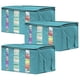 thumbnail image 1 of FloreceBien - Organizador de armario de 3 piezas, bolsas de almacenamiento de ropa de gran capacidad con asa reforzada, cremallera de acero inoxidable, tela de 3 capas, 1 of 2