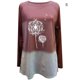 thumbnail image 4 of Camiseta de manga larga para mujer, suéter suelto, cuello redondo, estampado informal, sudadera para niña, rojo oscuro, S Inevent AP003825-13, 4 of 5
