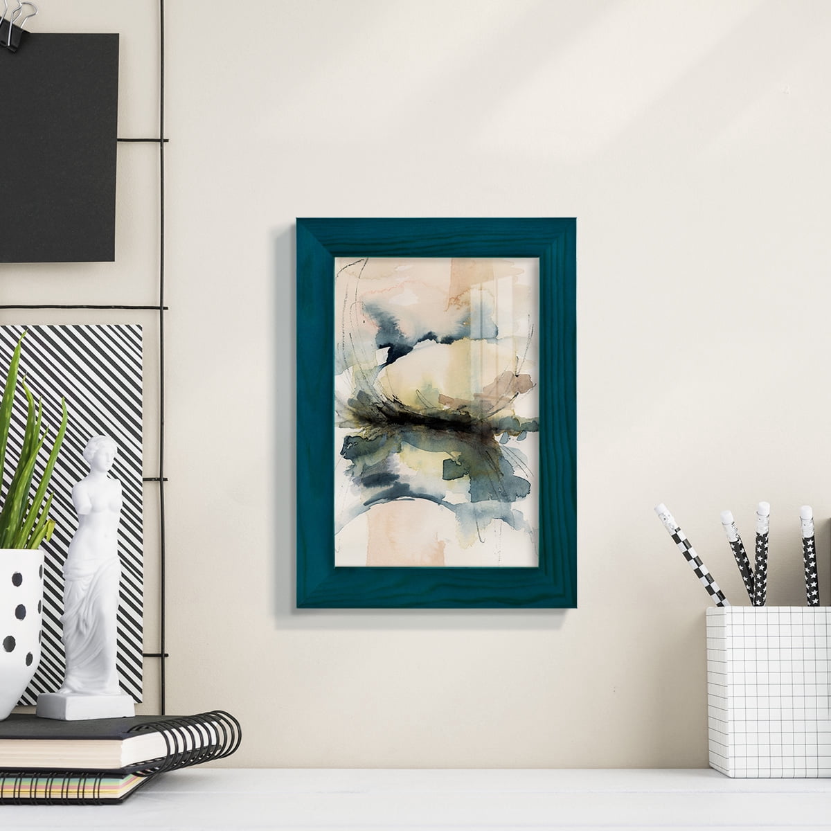 Winter Shoal II - Framed Print w/glass - Ocean Blue
