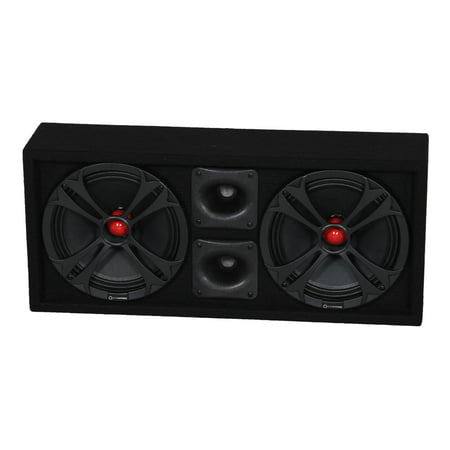 Q Power Chuchero Dual Pre Loaded 10 Inch Speaker Sub Box Enclosure w/ 2