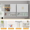 thumbnail image 6 of Metal Bathroom Wall Cabinet, Over Toilet Storage White with Open Shelf, Wall Mounted Medicine Cabinet with 2 Doors and Adjustable Shelves, Floor Cupboard for Kitchen Bedroom Living Dining Room, 6 of 16