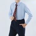 thumbnail image 6 of Teen Boys Button Down Shirts Boys Formal Shirt Blue Uniform Shirts for Boys Uniform Shirt 150 Kids Clothes, 6 of 7